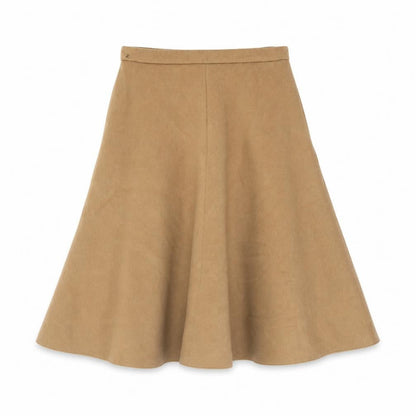 Marks and Spencer Womens Beige Wool Blend A-Line Midi Skirt Size 12