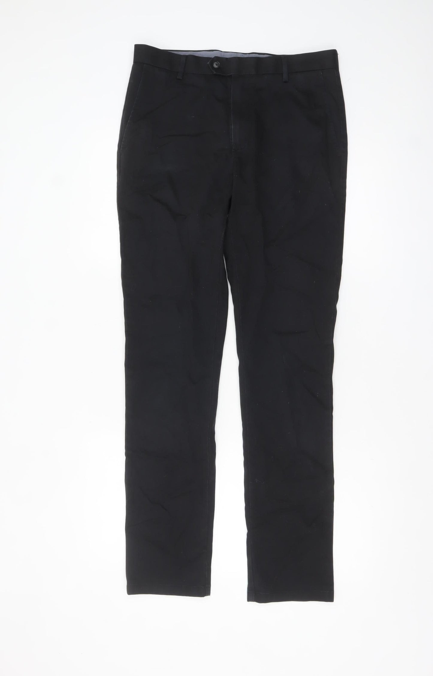 Charles Tyrwhitt Men's Black Slim Fit Chino Trousers 30W 32L