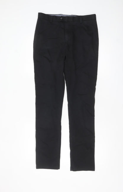 Charles Tyrwhitt Men's Black Slim Fit Chino Trousers 30W 32L