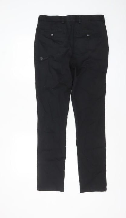 Charles Tyrwhitt Men's Black Slim Fit Chino Trousers 30W 32L