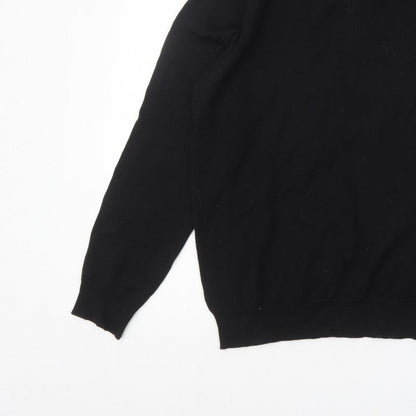 Blazer Men's Black V-Neck Pullover Jumper Size M Classic Knit