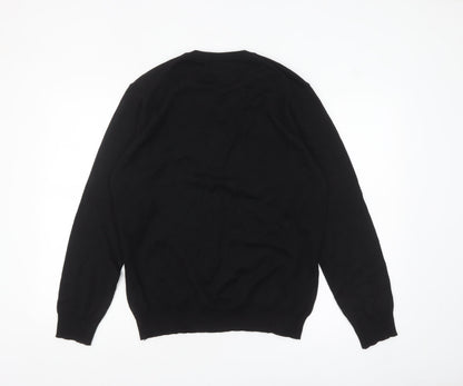 Blazer Men's Black V-Neck Pullover Jumper Size M Classic Knit