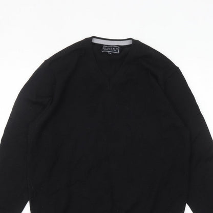 Blazer Men's Black V-Neck Pullover Jumper Size M Classic Knit