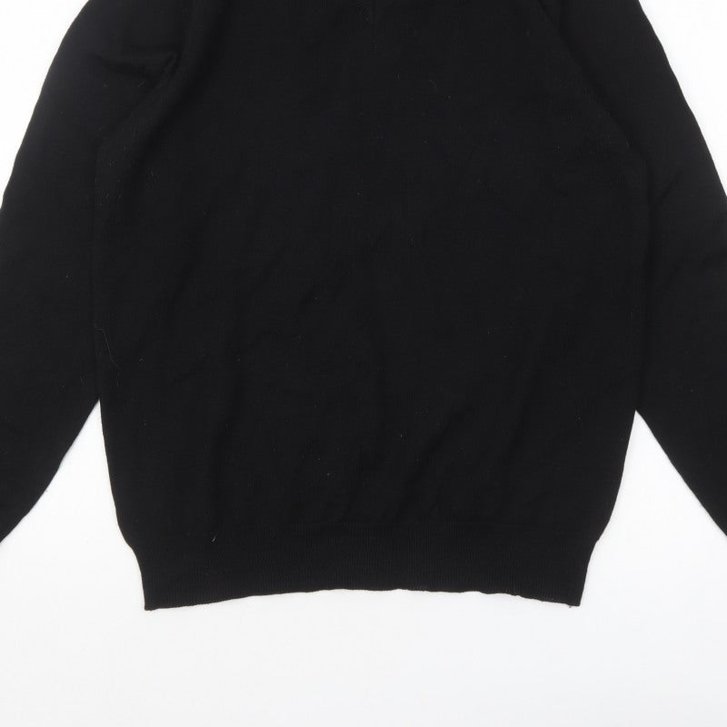 Blazer Men's Black V-Neck Pullover Jumper Size M Classic Knit