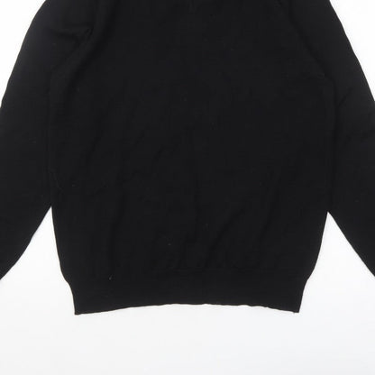 Blazer Men's Black V-Neck Pullover Jumper Size M Classic Knit