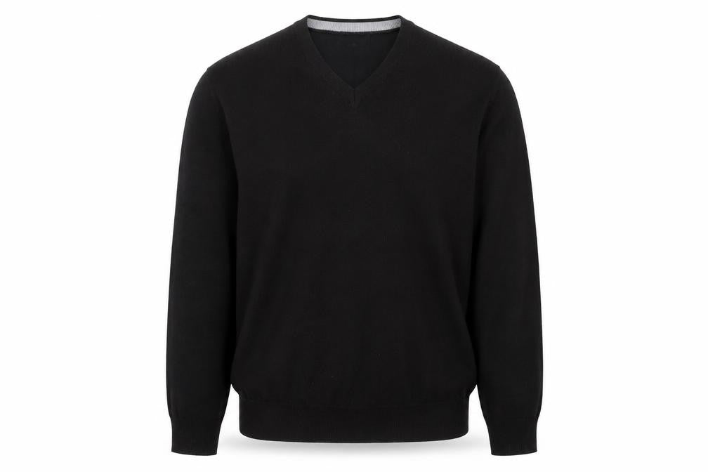 Blazer Men's Black V-Neck Pullover Jumper Size M Classic Knit