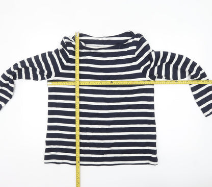 Marks and Spencer Women’s Blue Striped Long Sleeve Jersey T-Shirt Size 14