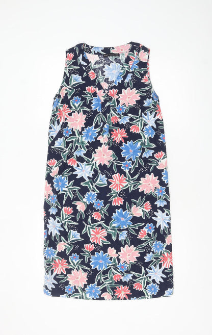 Marks and Spencer Women's Multicoloured Floral Shift Dress Size 6 Long