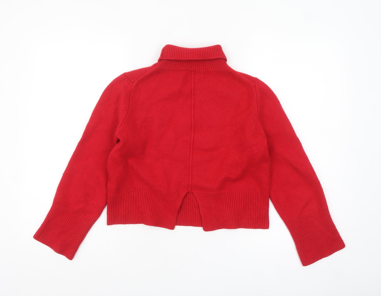 Nicole Farhi Women’s Red Wool Roll Neck Pullover Jumper Size S