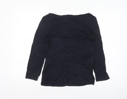 Hobbs Women’s Blue 3/4 Sleeve Viscose Stretch Blouse Size S