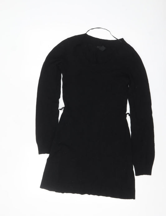 H&M Women’s Black Bodycon Knit Dress Size XS Long Sleeve