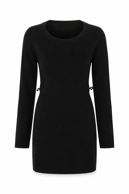 H&M Women’s Black Bodycon Knit Dress Size XS Long Sleeve