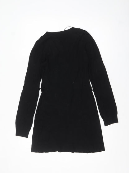 H&M Women’s Black Bodycon Knit Dress Size XS Long Sleeve