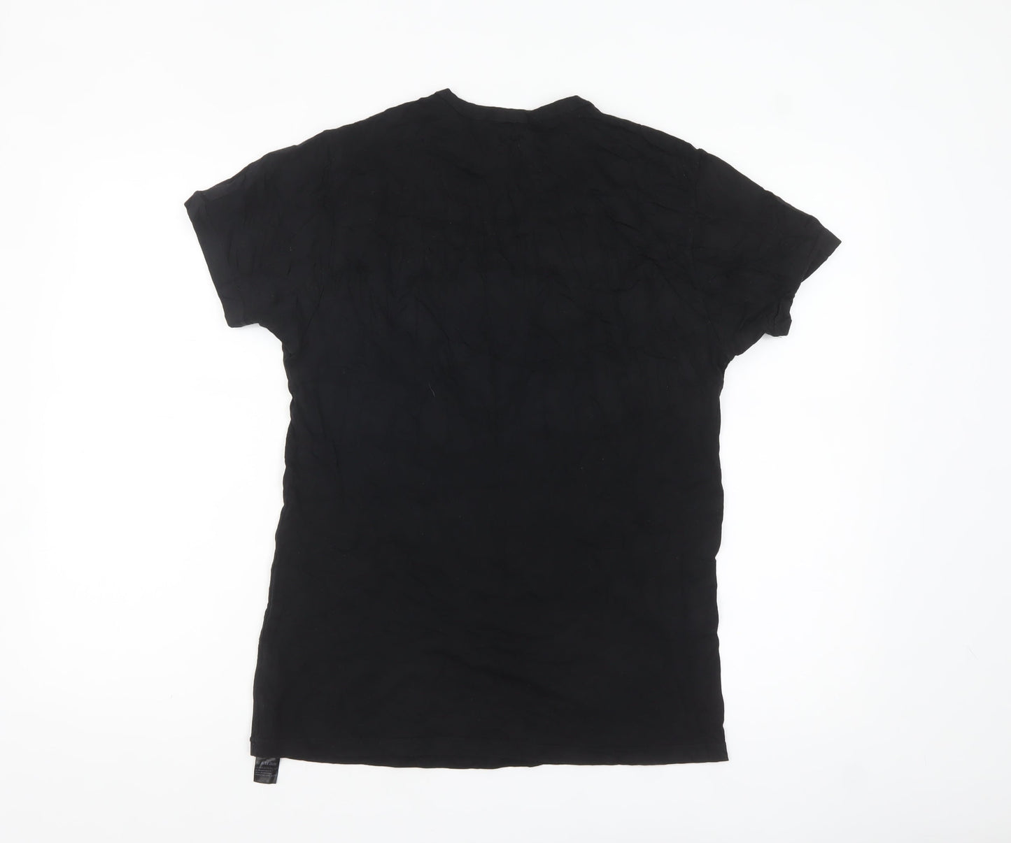 Emporio Armani Men's Black Slim Fit Short Sleeve Crew Neck Logo T-Shirt M