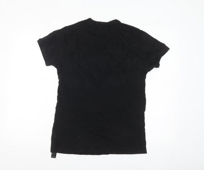 Emporio Armani Men's Black Slim Fit Short Sleeve Crew Neck Logo T-Shirt M