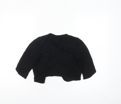 Coast Women’s Black Shrug Cardigan Knit 3/4 Sleeve Size S