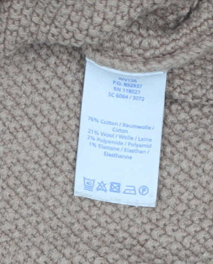 Boden Women’s Beige Knit Jumper Dress UK 10 Roll Neck Long Sleeve