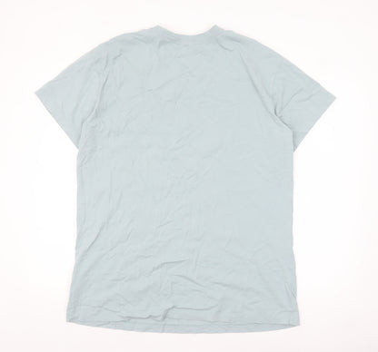Nike Men's Blue Crew Neck Short Sleeve T-Shirt Size L