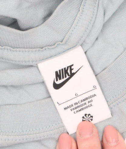 Nike Men's Blue Crew Neck Short Sleeve T-Shirt Size L