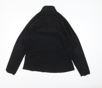 Quechua Women Black Fleece Pullover Sweatshirt XL Warm Outdoor Hiking Top