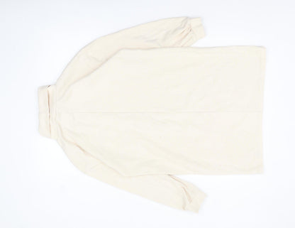 Max Women’s Beige Roll Neck Long Sleeve Cotton Top M