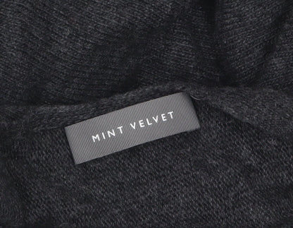 Mint Velvet Womens Grey Wool Cashmere Cape Jumper One Size