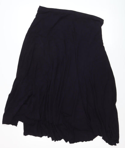 Planet Women’s Black A-Line Midi Jersey Skirt Size L