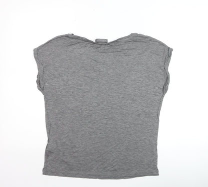 Mint Velvet Women's Grey Butterfly Print Viscose T-Shirt Size 12