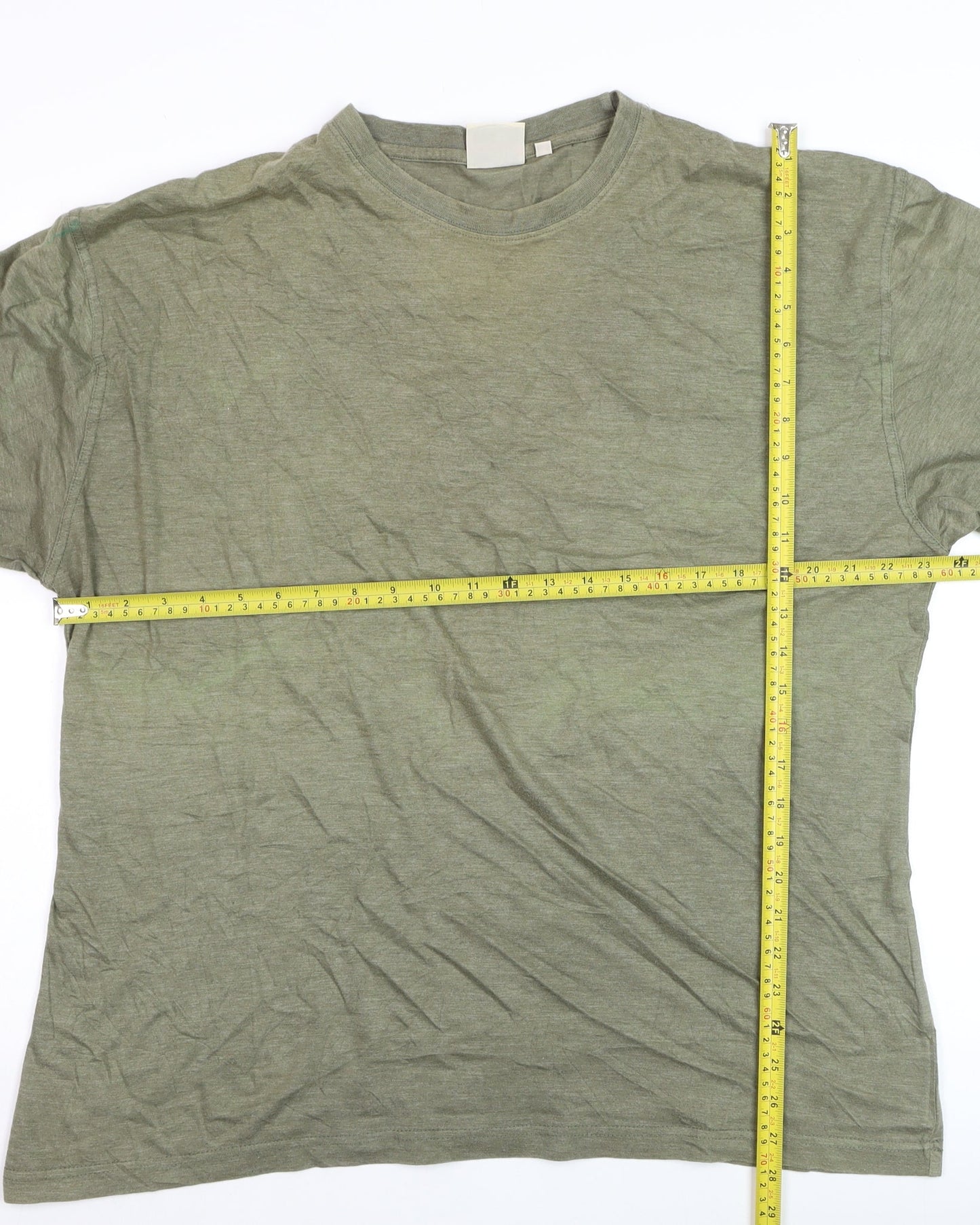 The Trader Men's Green XL Crew Neck Short Sleeve Cotton T-Shirt