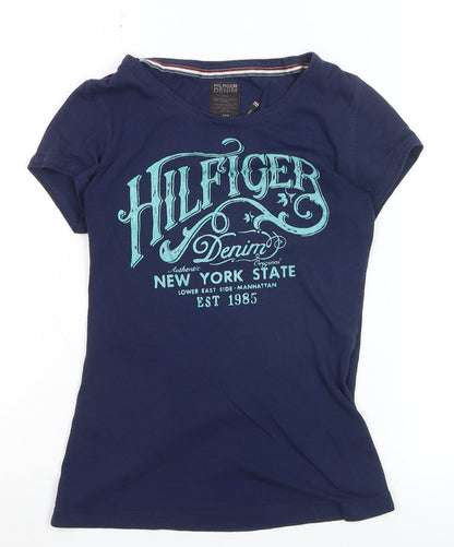 Tommy Hilfiger Women's Blue Small Classic T-Shirt