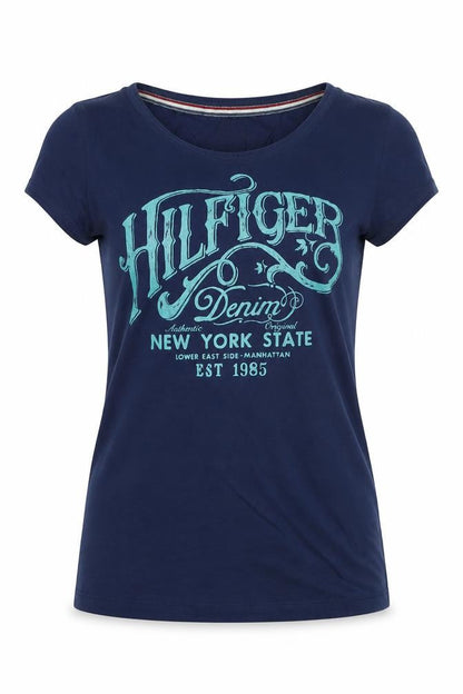 Tommy Hilfiger Women's Blue Small Classic T-Shirt