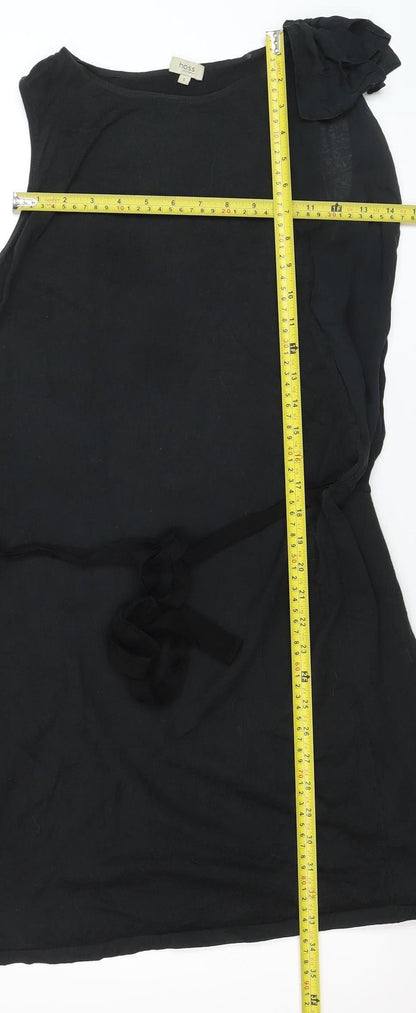 Hoss Intropia Women's Black Silk Blend Shift Dress Size S