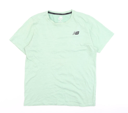 New Balance Men's Green Crew Neck Short Sleeve Athletic T-Shirt Size M