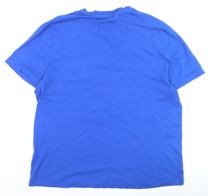 The Simpsons Men's Blue XXL Graphic T-Shirt Chief Wiggum Cotton Crew Neck