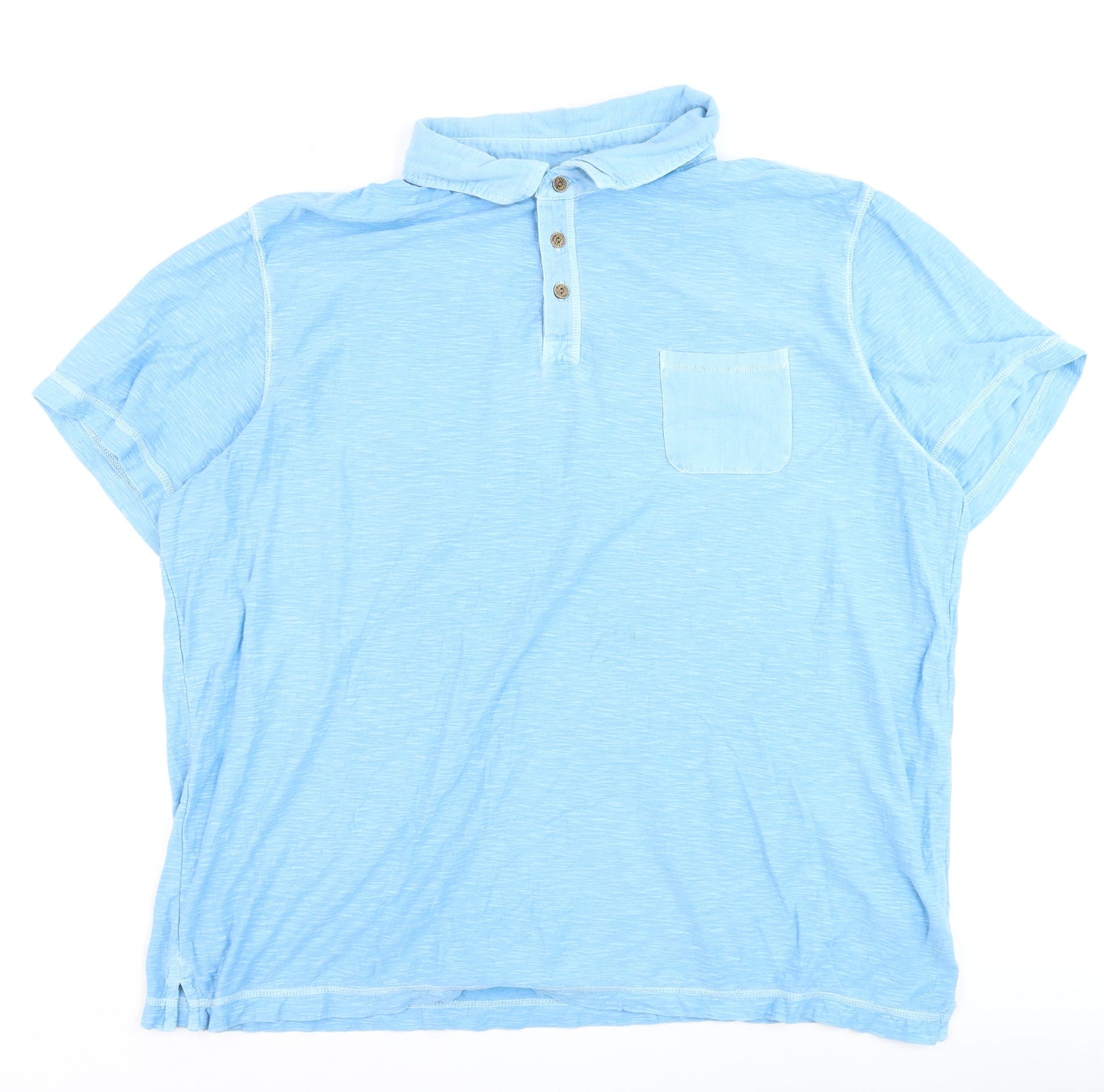 Mantaray Men’s Blue 2XL Cotton Short Sleeve Polo Shirt