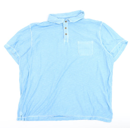 Mantaray Men’s Blue 2XL Cotton Short Sleeve Polo Shirt