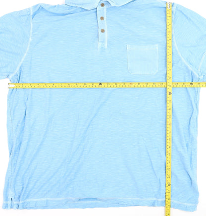 Mantaray Men’s Blue 2XL Cotton Short Sleeve Polo Shirt
