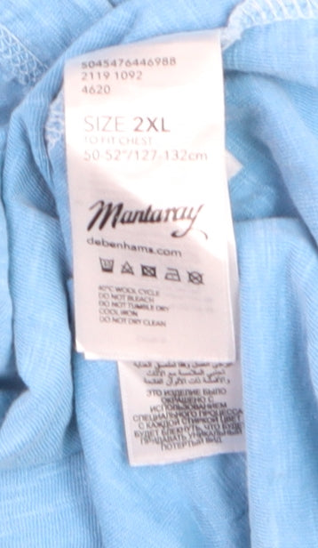 Mantaray Men’s Blue 2XL Cotton Short Sleeve Polo Shirt