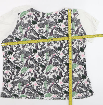 Marks and Spencer Women’s Multicoloured Tropical Print T-Shirt Size 14