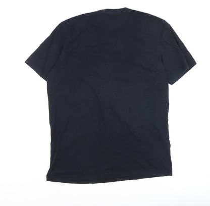 Jack & Jones Men’s Black Logo Graphic Crew Neck T-Shirt Size L