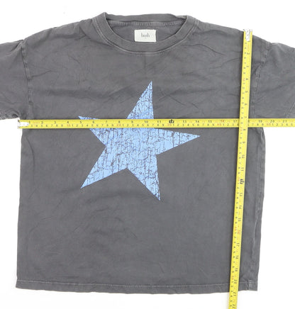 Hush Women’s Grey Star Print Cotton Short Sleeve T-Shirt XS
