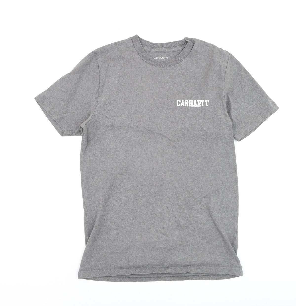 Additional front view of Carhartt Men's Grey S/S College Script T-Shirt Small