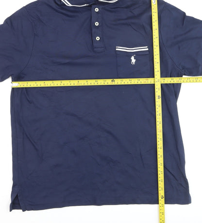Ralph Lauren Men's Blue Slim Fit Polo Shirt Size L