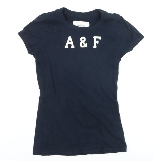 Abercrombie & Fitch Women's Blue Slim Fit Basic T-Shirt Size S
