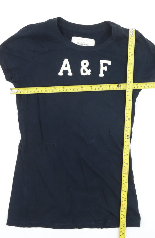 Abercrombie & Fitch Women's Blue Slim Fit Basic T-Shirt Size S