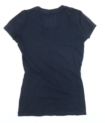 Abercrombie & Fitch Women's Blue Slim Fit Basic T-Shirt Size S
