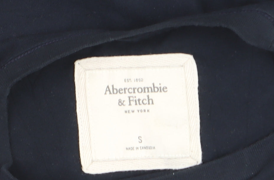 Abercrombie & Fitch Women's Blue Slim Fit Basic T-Shirt Size S