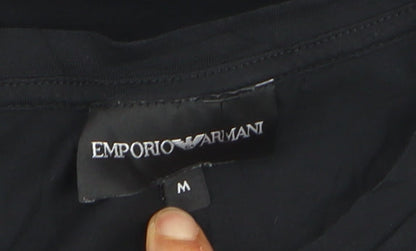 Emporio Armani Men's Black Space Art Graphic T-Shirt Medium