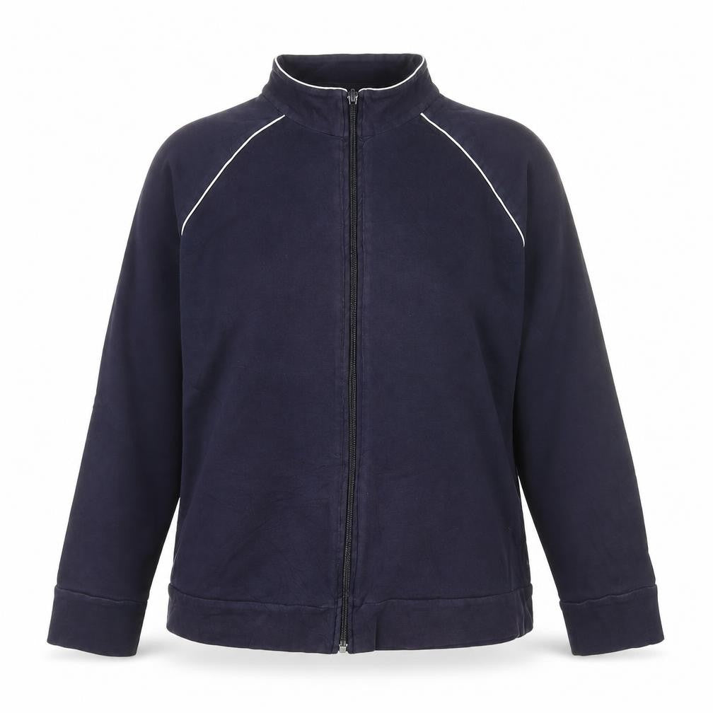 Marks and Spencer Women's Blue Size 20 Track Jacket Full Zip Cotton Blend