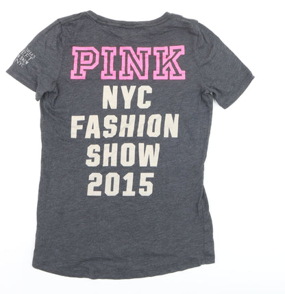 Victoria's Secret PINK Women's Grey XS T-Shirt NYC Fashion Show 2015
